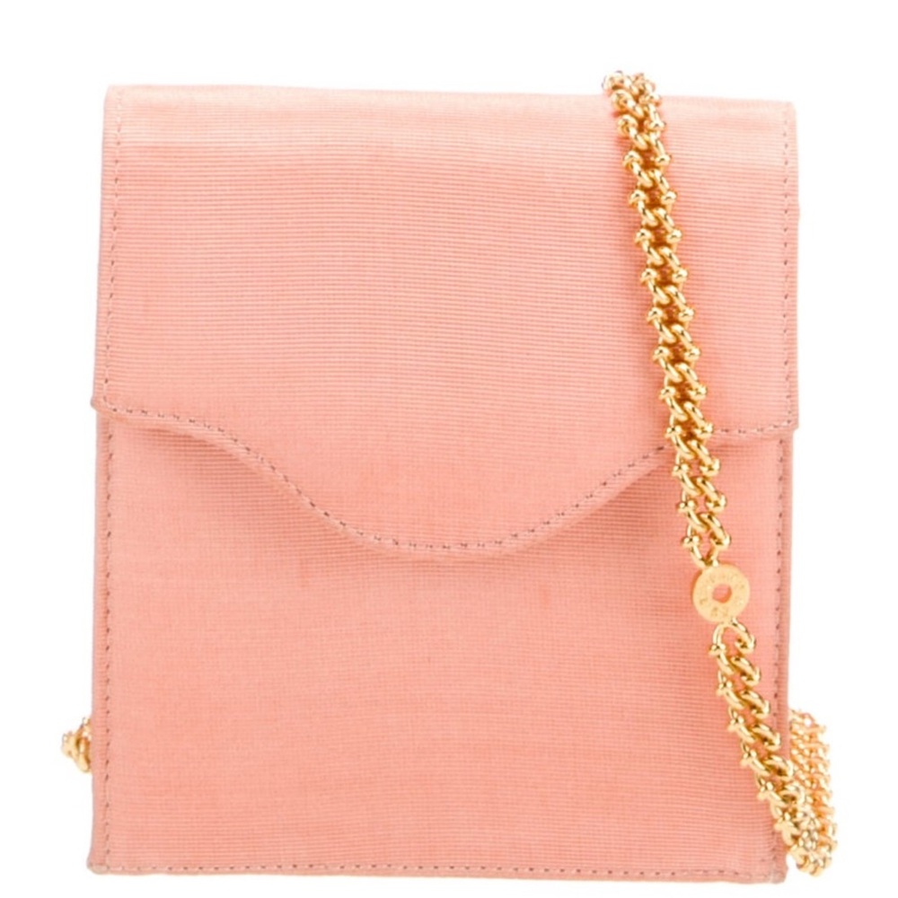 Rare Tiffany & Co. Pink and Gold Crossbody Bag with Chain Details